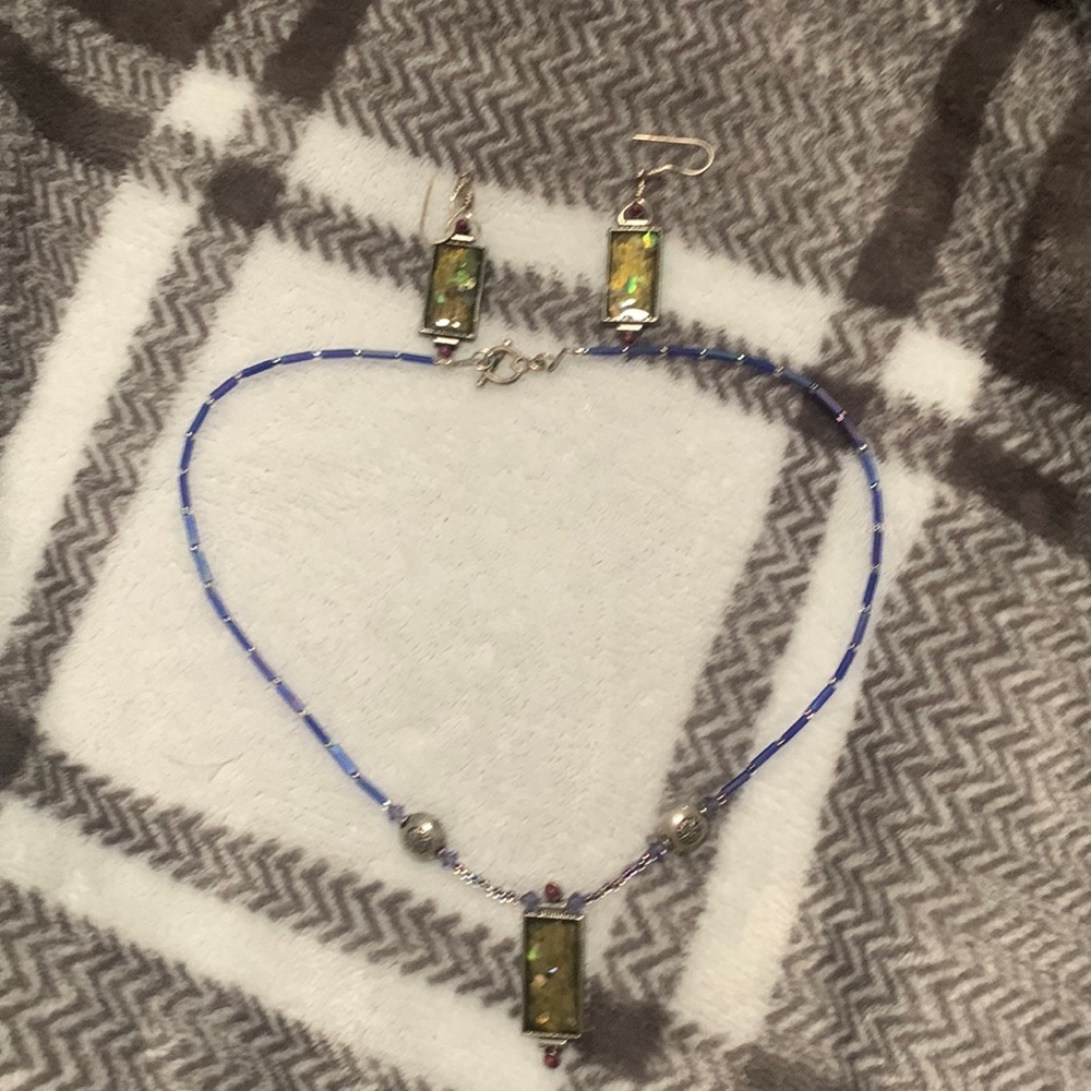 Necklace with matching earrings